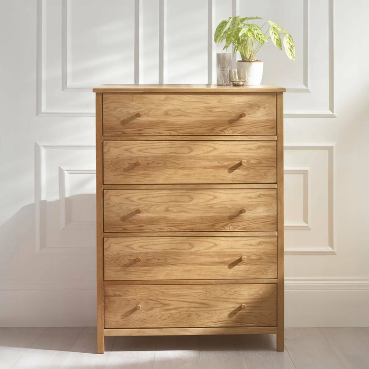 Julian Bowen Coxmoor 5 Drawer Wide Chest-Better Bed Company