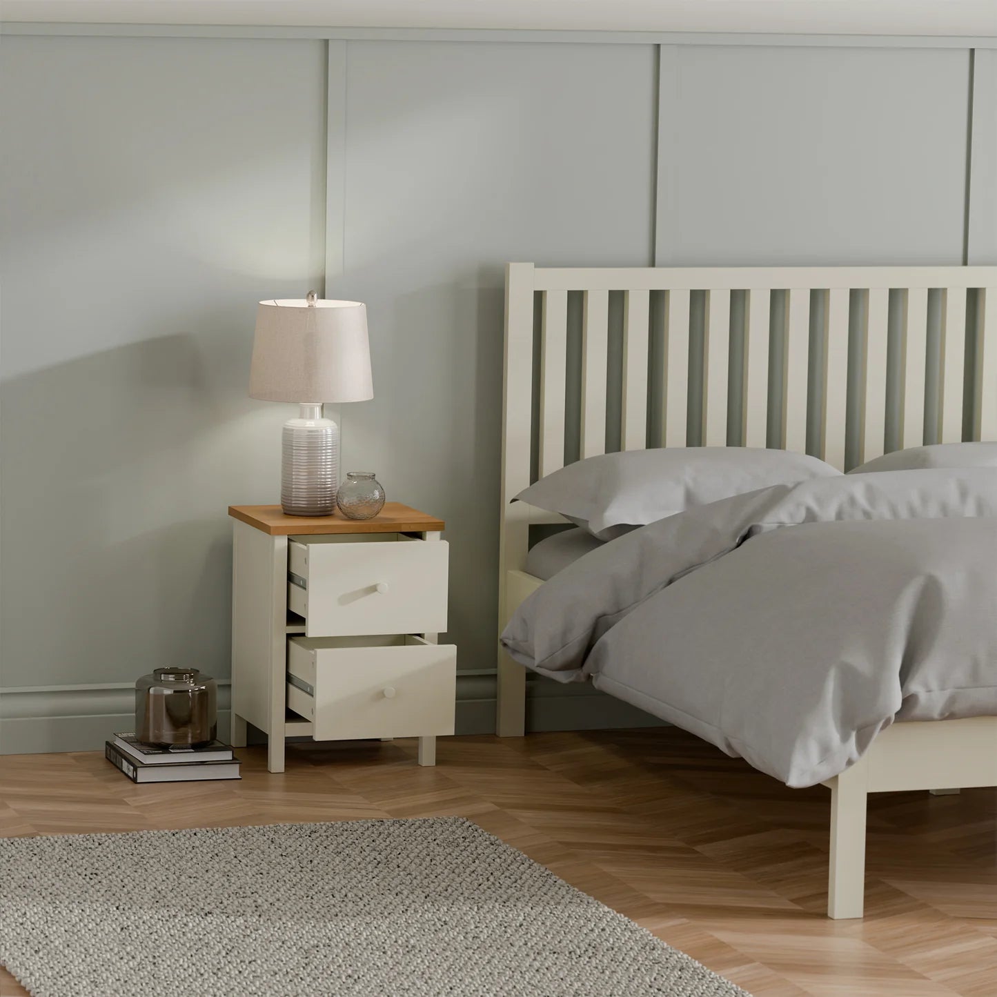 Julian Bowen Coxmoor 2 Drawer Bedside-Better Bed Company