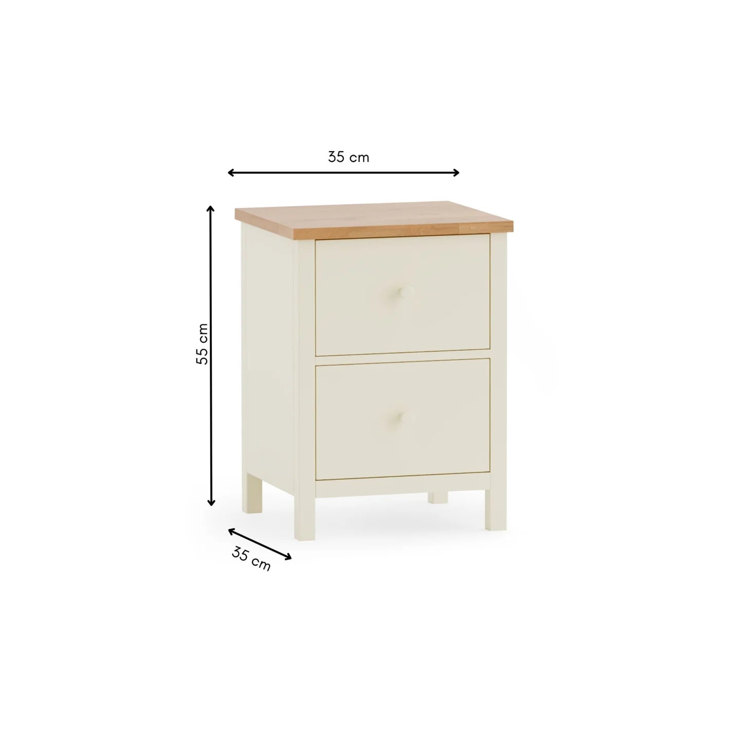 Julian Bowen Coxmoor 2 Drawer Bedside-Better Bed Company
