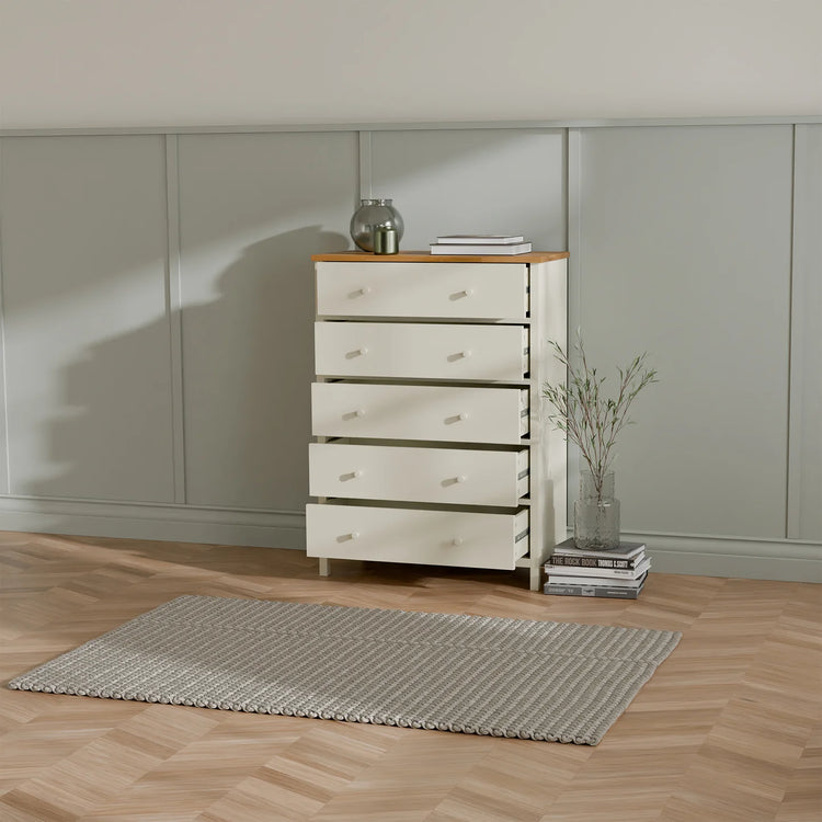 Julian Bowen Coxmoor 5 Drawer Wide Chest-Better Bed Company