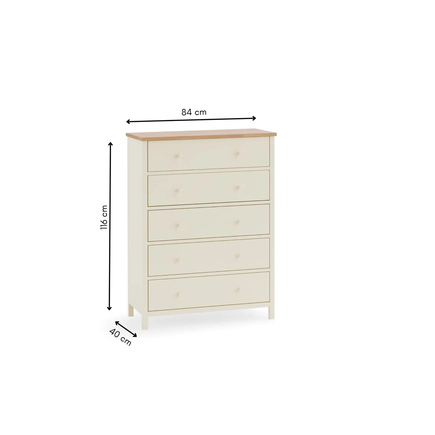 Julian Bowen Coxmoor 5 Drawer Wide Chest-Better Bed Company