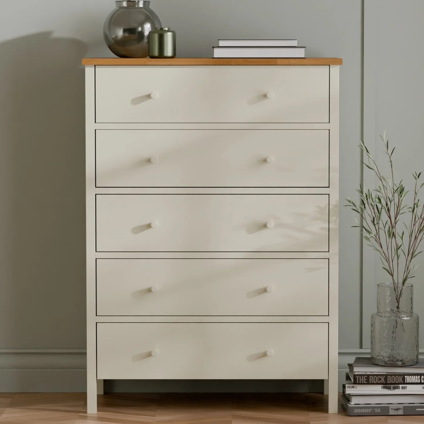 Julian Bowen Coxmoor 5 Drawer Wide Chest-Better Bed Company