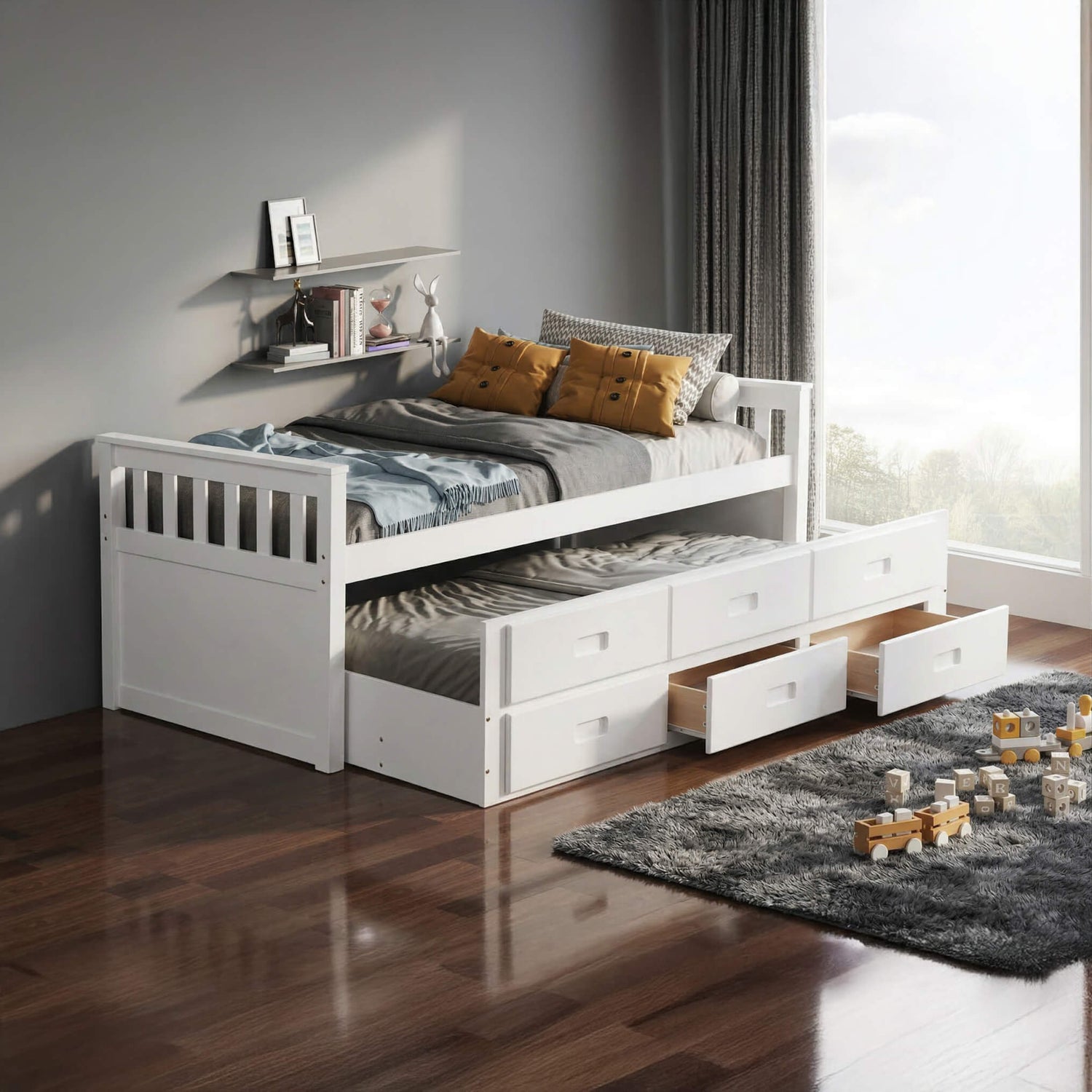 Heartlands Furniture Captains Single Storage Bed-Better Bed Company
