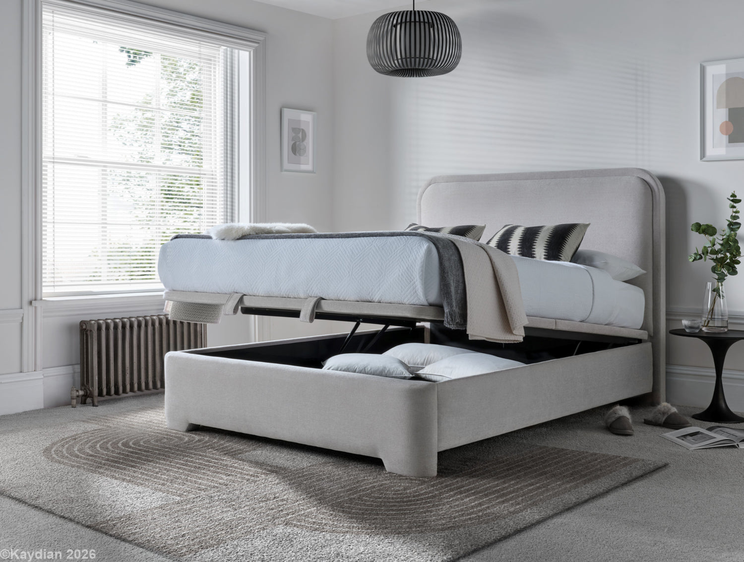 Kaydian Clitheroe Maskat Clay Ottoman Bed-Better Bed Company