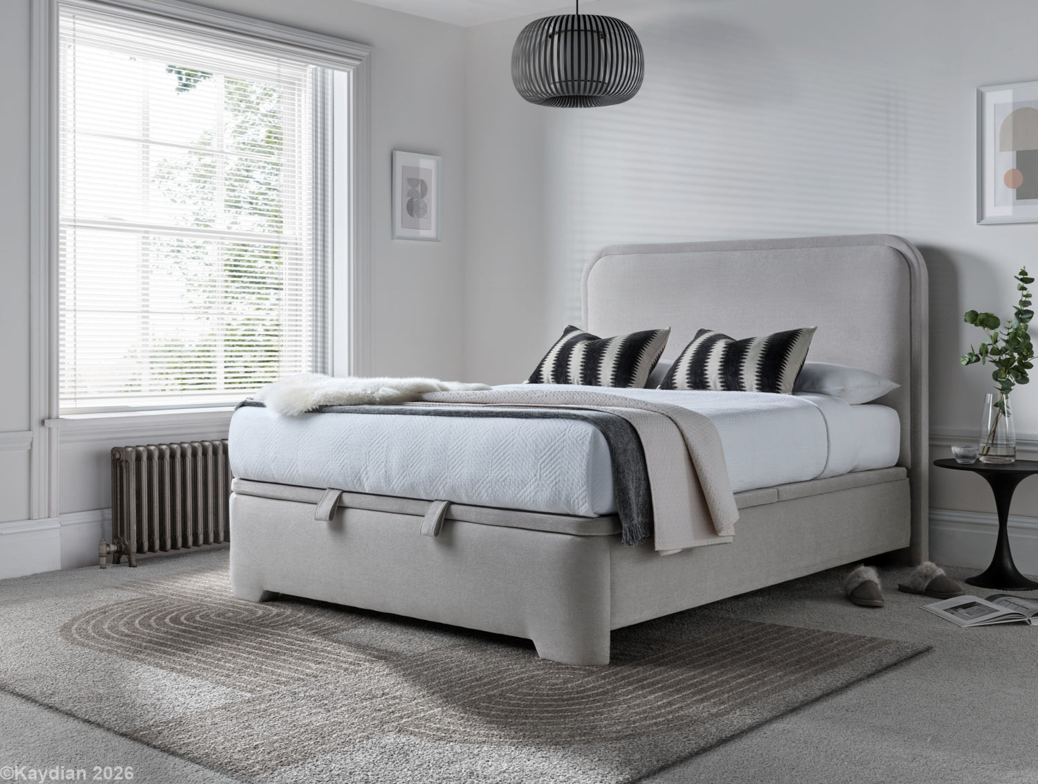 Kaydian Clitheroe Maskat Clay Ottoman Bed-Better Bed Company