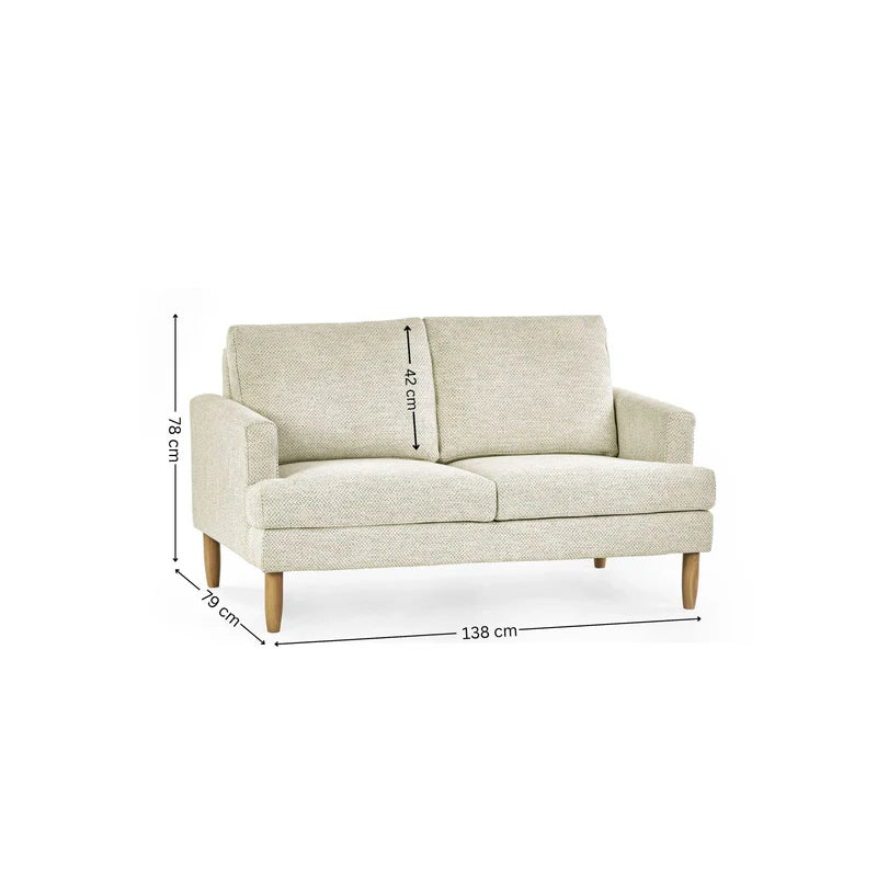 Julian Bowen Daisy Compact 2 Seater Sofa-Beige-Better Bed Company