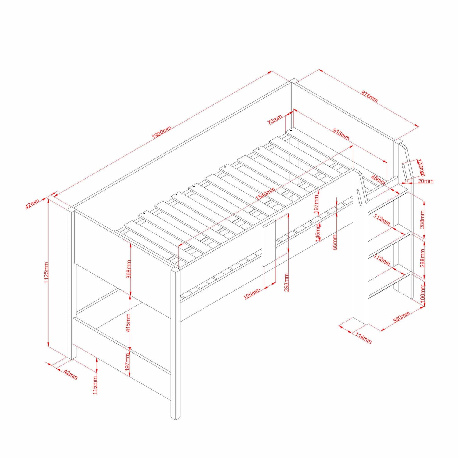 Heartlands Furniture Alfie Midi Sleeper-Better Bed Company