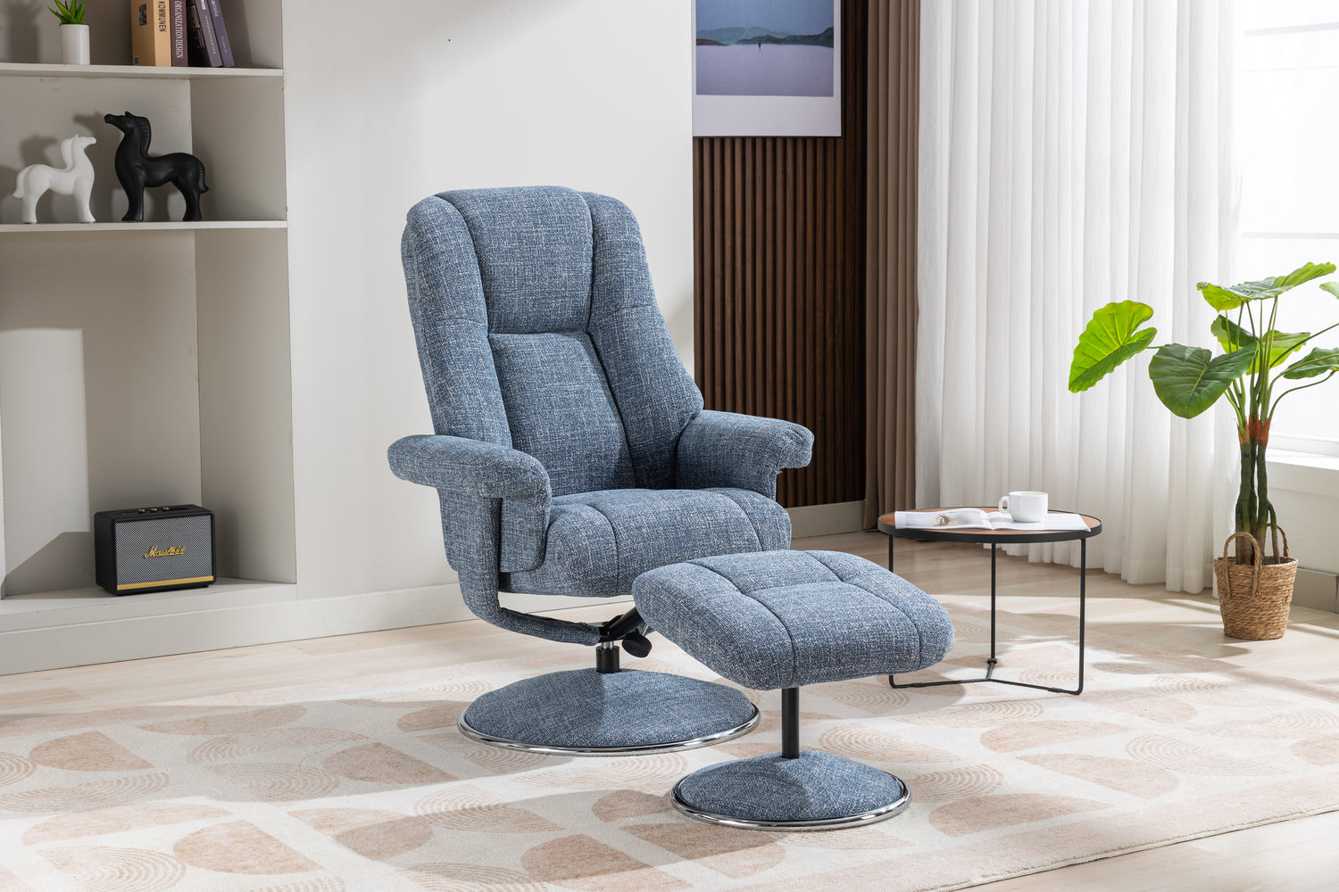 GFA Denver Recliner And Foot Stool-Chacha Ocean-Better Bed Company