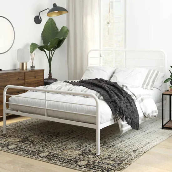Dorel Millie Metal Bed Double White-Better Bed Company
