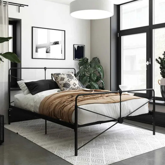 Dorel Leopold Metal Bed Black-Better Bed Company