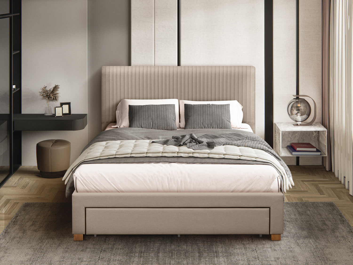 Flintshire Drury bed frame with drawers-Better Bed Company