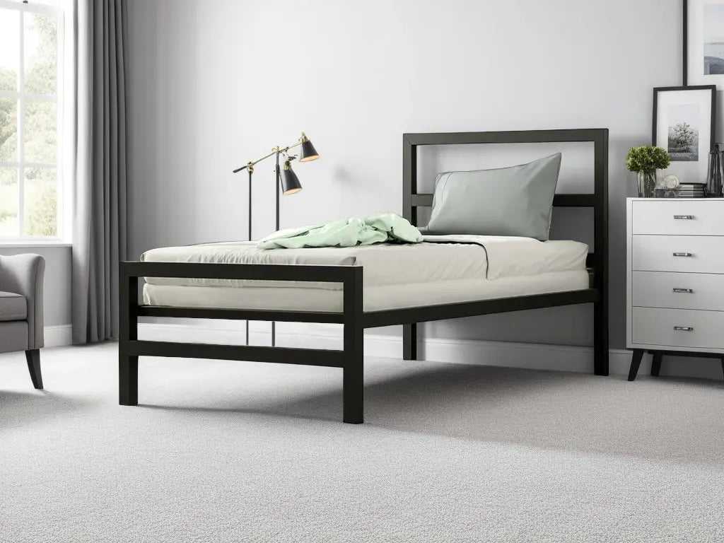 Wholesale Beds Eaton Metal Bed Frame Single Black-Better Bed Company