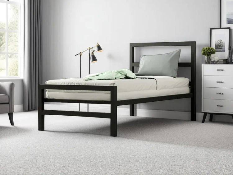 Wholesale Beds Eaton Metal Bed Frame Single Black-Better Bed Company