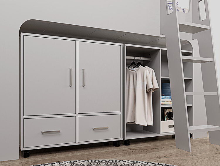 Flintshire Eden Mid Sleeper Grey Storage Idea-Better bed Company