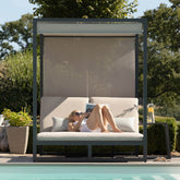 Maze Allure Cabana Double Sunlounger Oatmeal-Better Bed Company