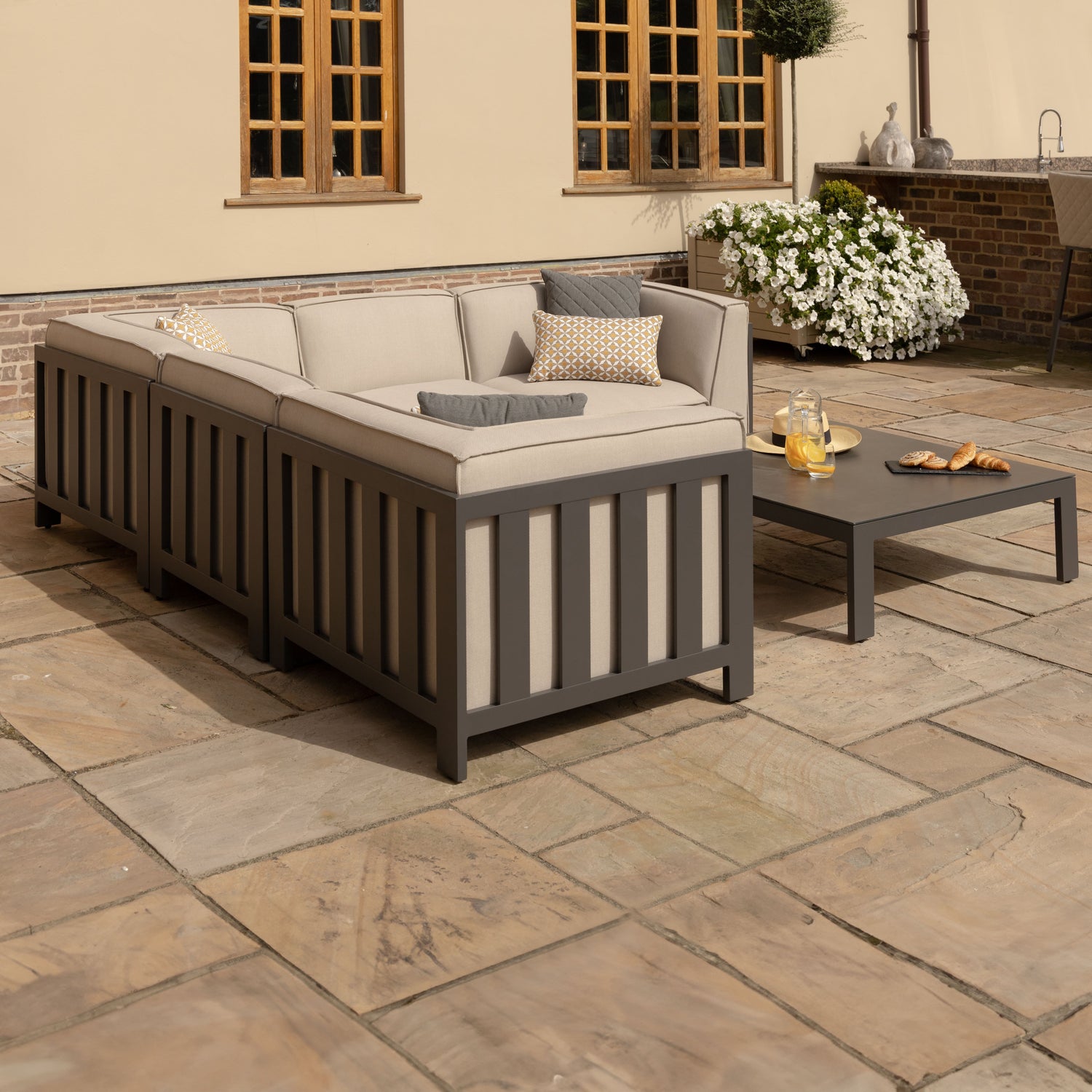 Maze Ibiza Small Corner Sofa Set With Square Coffee Table From Corner-Better Bed Company