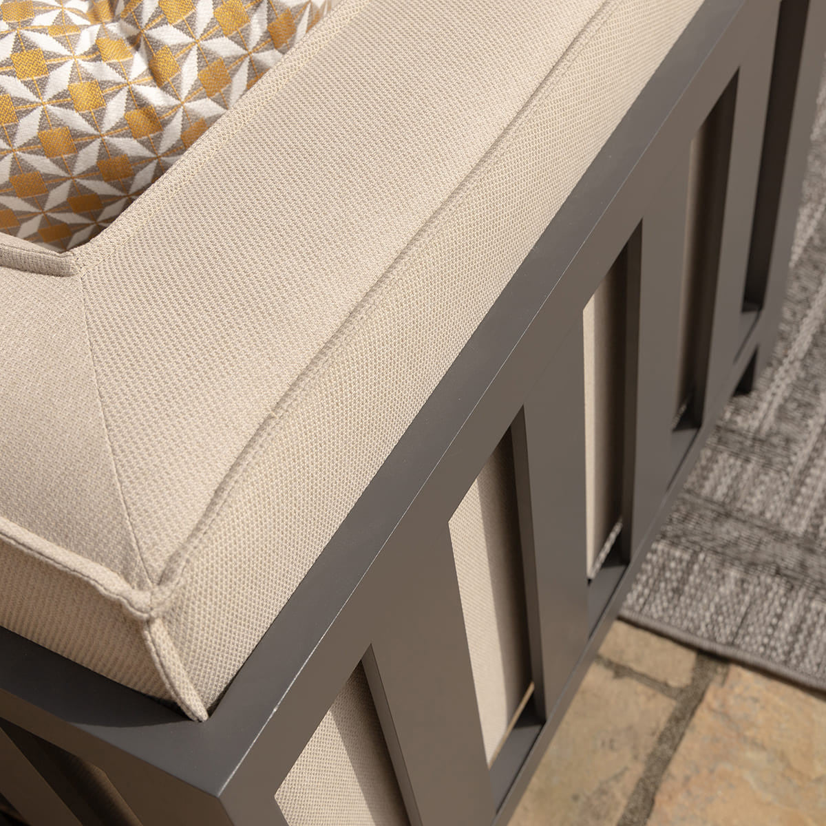 Maze Ibiza U Shape Sofa Set With Square Coffee Table Close Up-Better Bed Company
