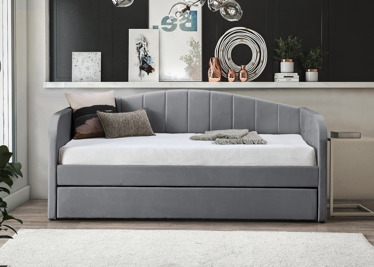 Flintshire Fabric Daybed Grey-Better Bed Company
