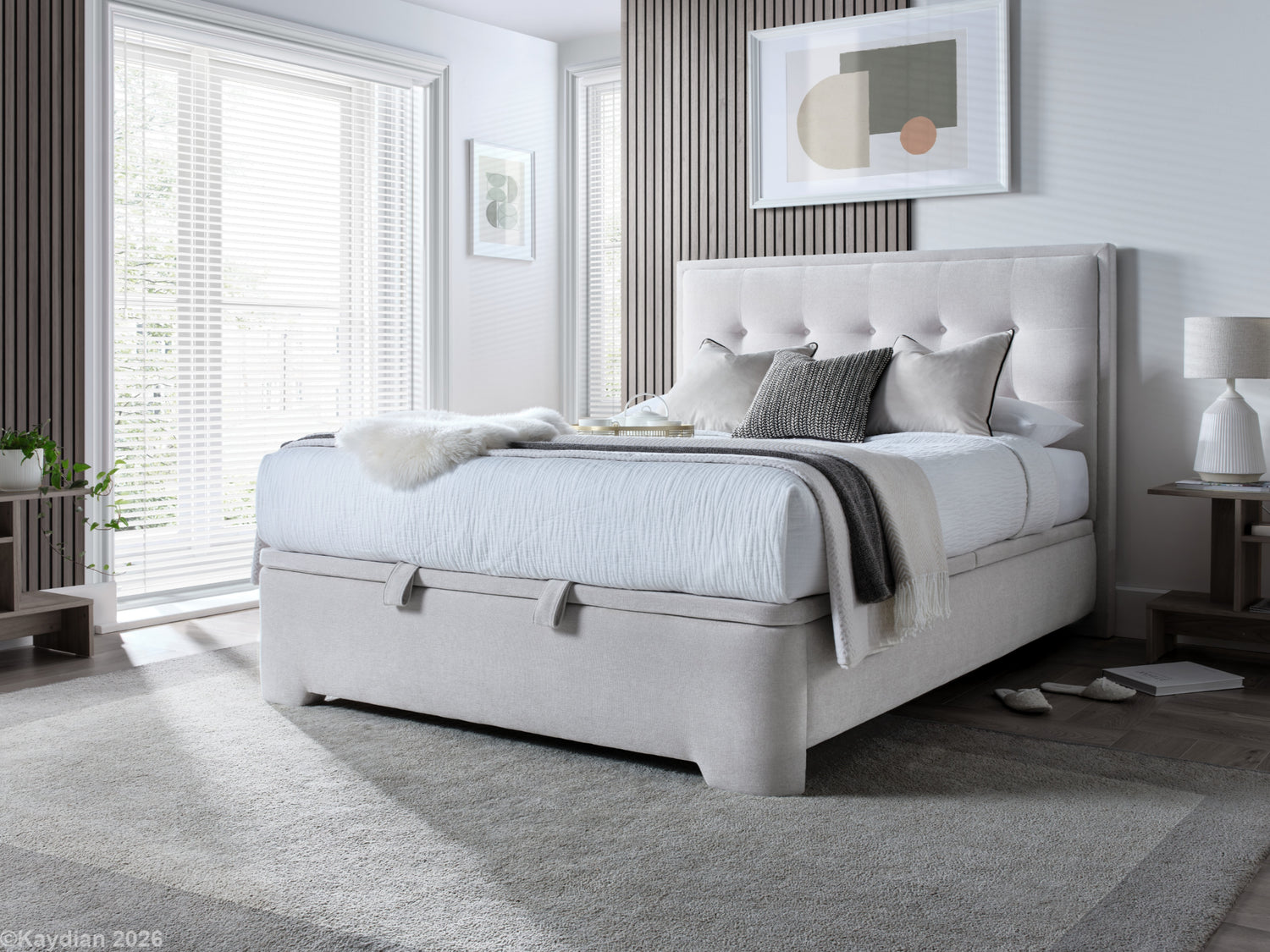 Kaydian Falstone Maskat Clay Ottoman Bed-Better Bed Company