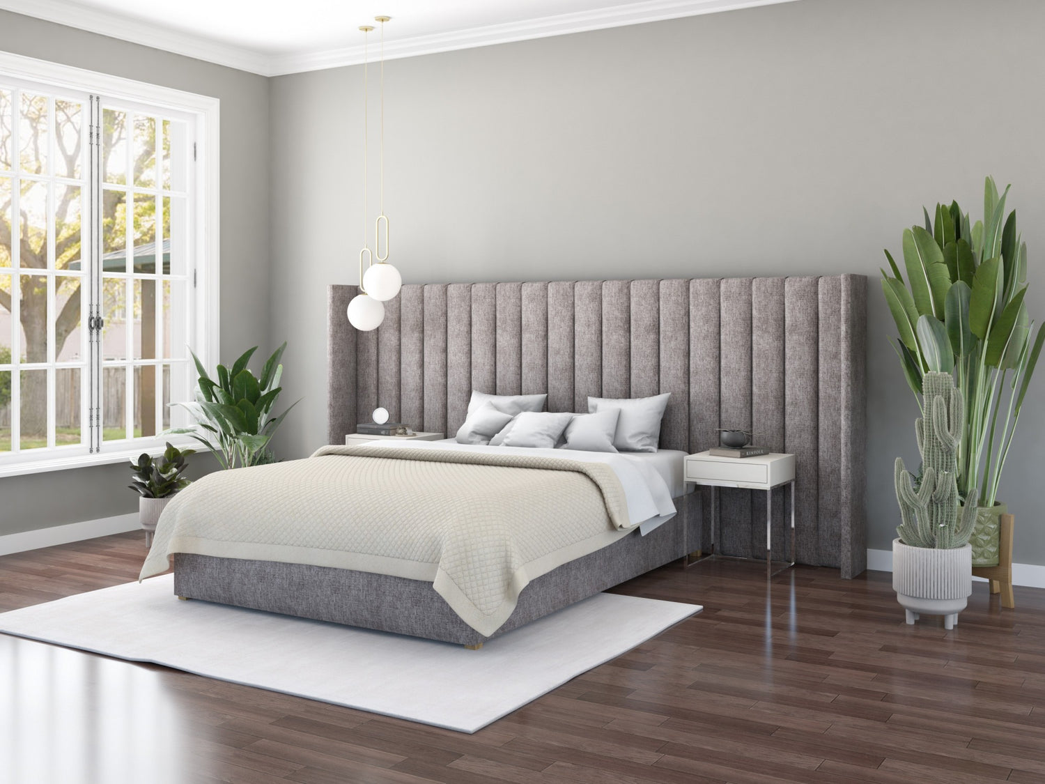 Aspire Fabric Ottoman Bed-Firenza_Velour_Silver-Better Bed Company
