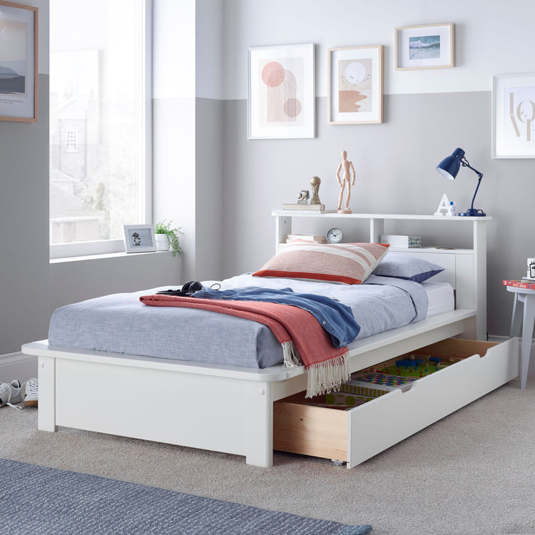 Bedmaster Fraser Wooden Storage Bed Drawer Open-Better Bed Company