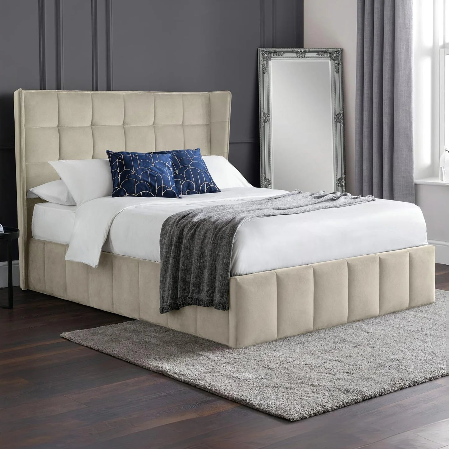 Julian Bowen Gatsby Storage Ottoman Bed Cream-Better Bed Company