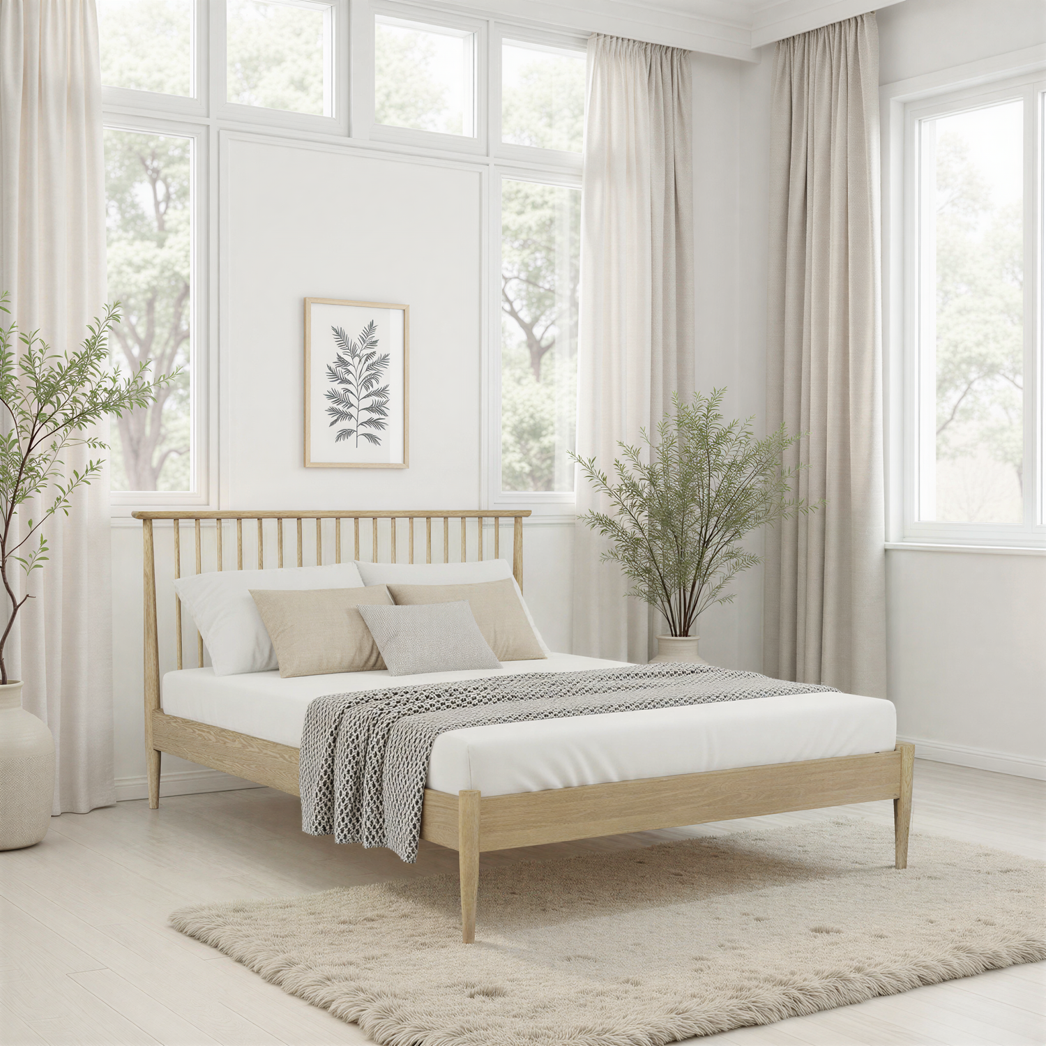 Flintshire Furniture Grosvenor Oak Bed Frame Double-Better Bed Company