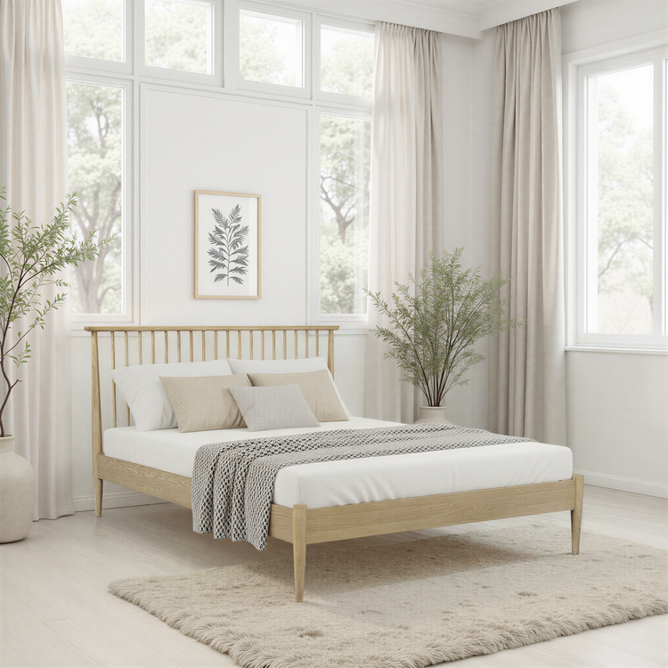 Flintshire Furniture Grosvenor Oak Bed Frame Double-Better Bed Company