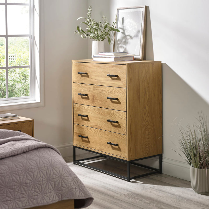 Julian Bowen Harlow 4 Drawer Chest-Better Bed Compnay