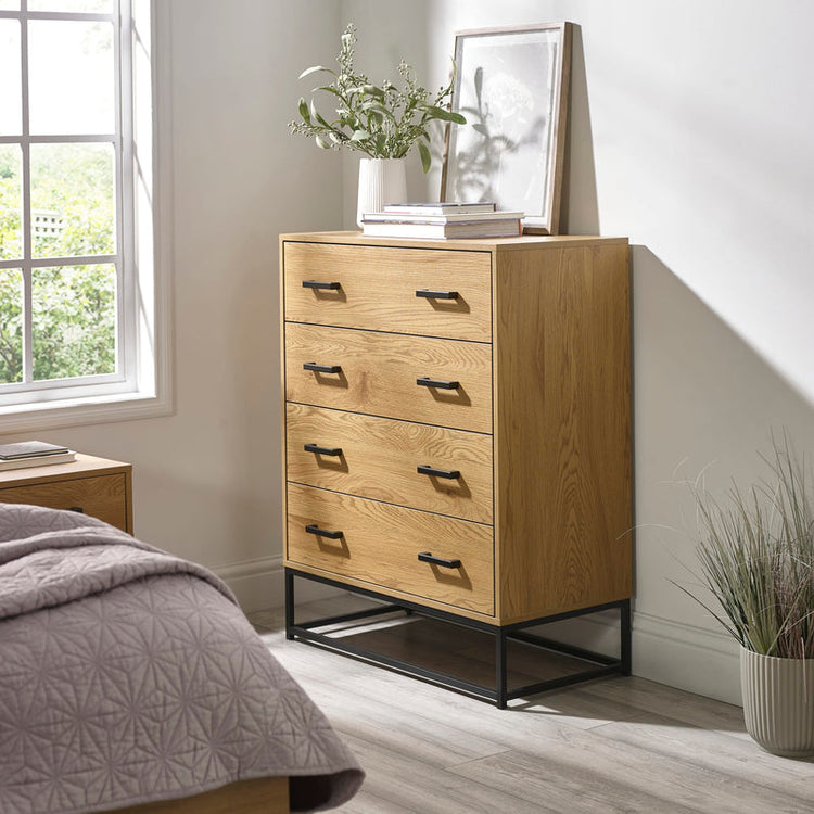 Julian Bowen Harlow 4 Drawer Chest-Better Bed Compnay