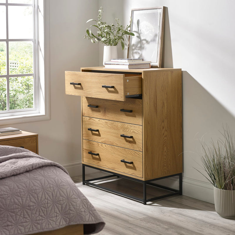 Julian Bowen Harlow 4 Drawer Chest-Better Bed Compnay