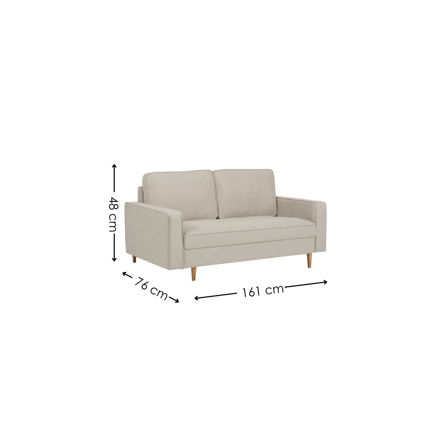 Julian Bowen Henrietta 3 Seater Sofa-Beige-Better Bed Company