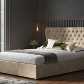 Emporia Beds Draycott Ottoman Bed Stone Chenille-Better Bed Company