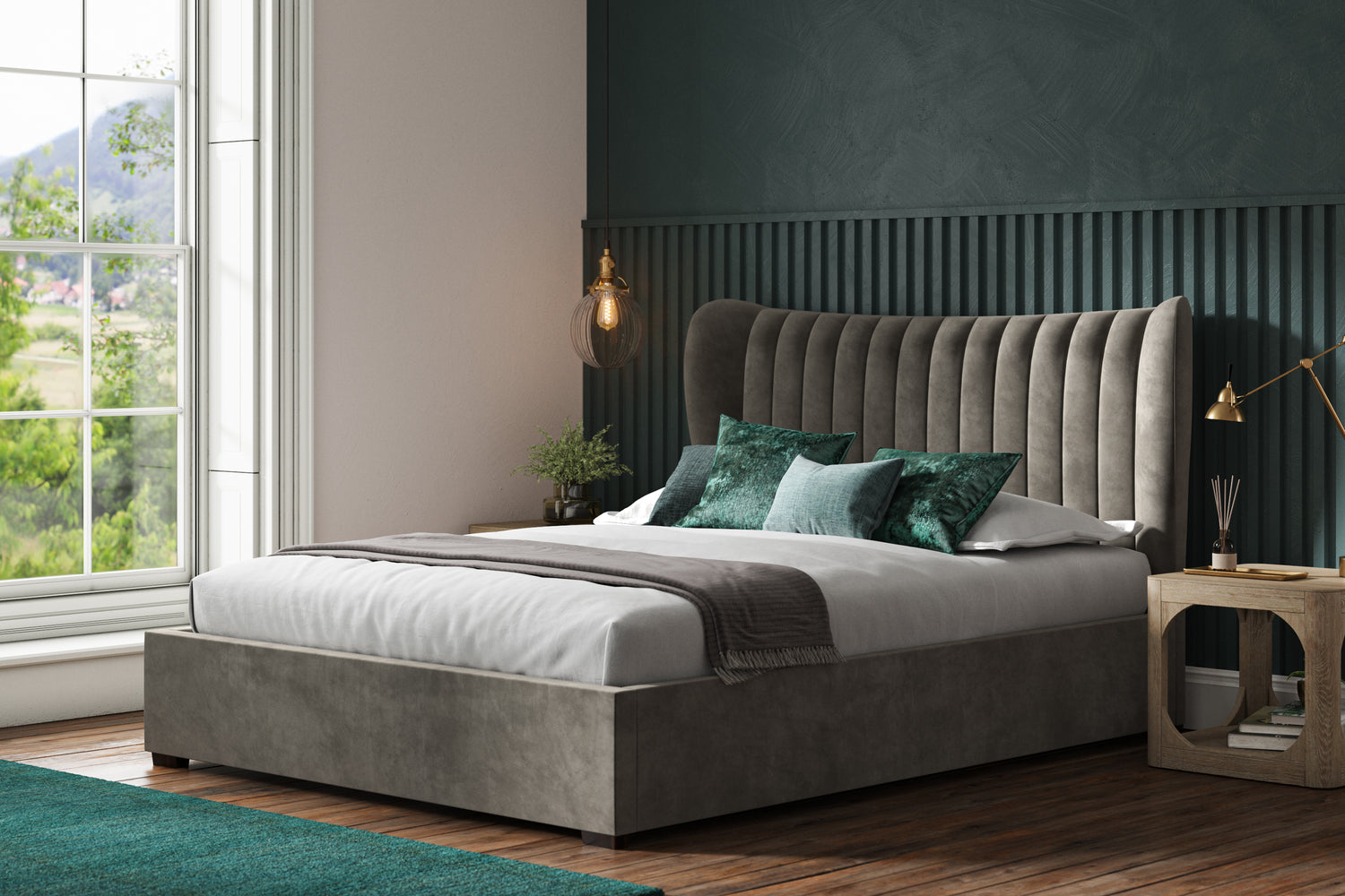 Durham Ottoman Bed Dark Grey-Better Bed Company