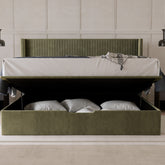 Kaydian Hartley ottoman bed-Olive-Better Bed Company