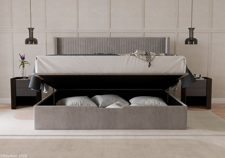 Kaydian Hartley ottoman bed-Grey-Better Bed Company