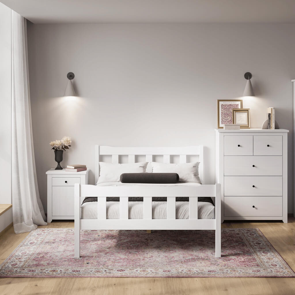 LPD Furniture Havana Pine Bed White-Better Bed Company