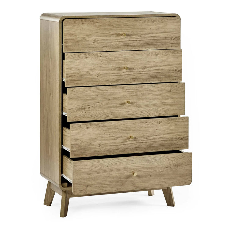 Julian Bowen Ingrid 5 Drawer Chest-Better Bed Company
