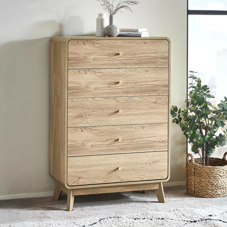 Julian Bowen Ingrid 5 Drawer Chest-Better Bed Company