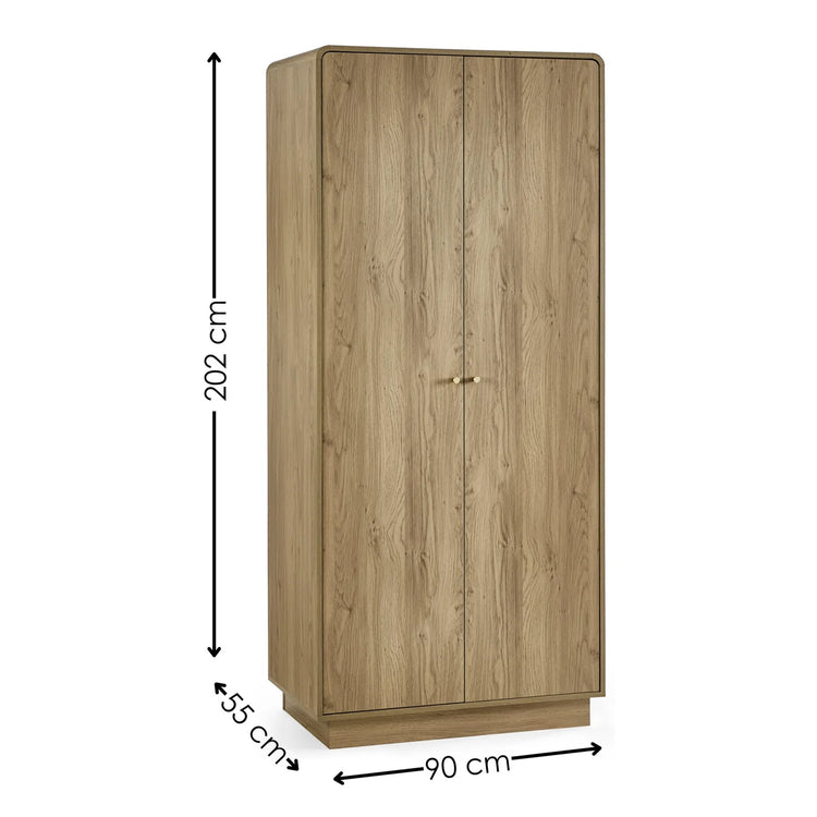 Julian Bowen Ingrid 2 Door Wardrobe-Better Bed Company