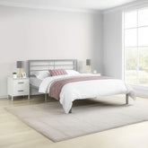 Heartlands Furniture Jennifer Contract Metal Bed Silver-Better Bed Company