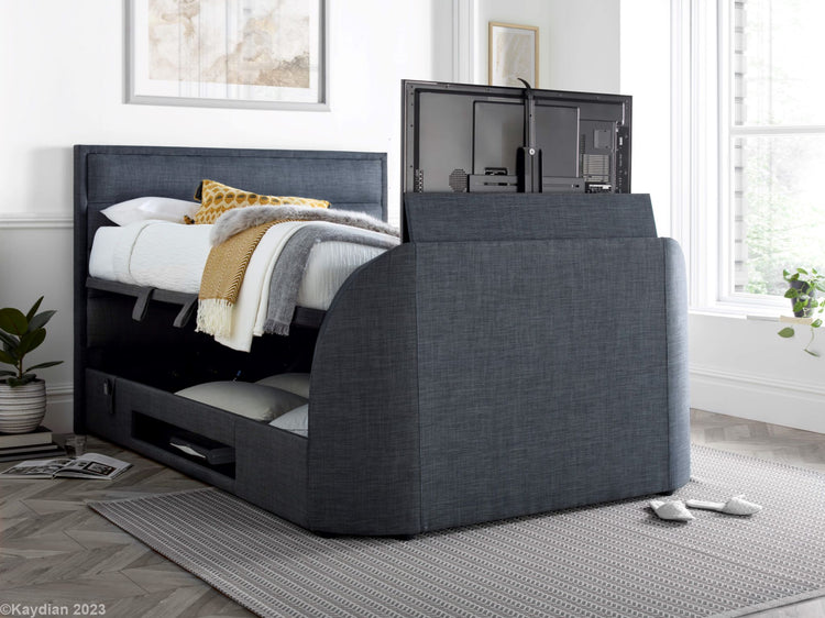 Kaydian Kirkby Pendle Slate TV Ottoman Bed TV Up And Ottoman Up-Better Bed Company