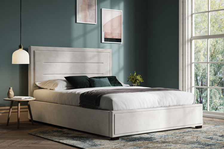 Emporia Beds Knightsbridge Ottoman Bed Light Grey-Better Bed Company