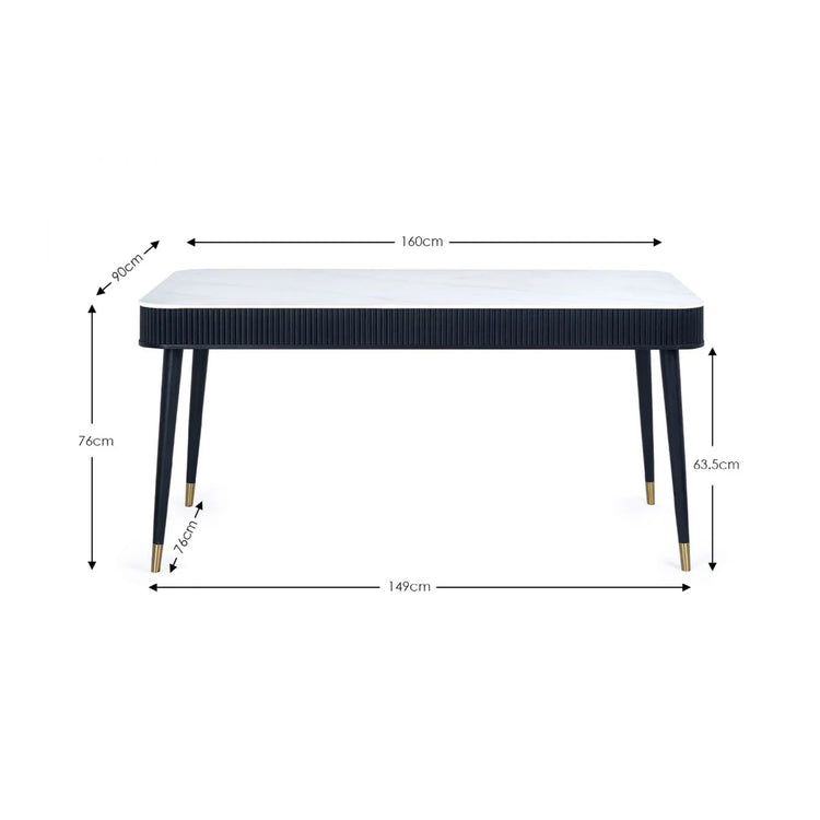 Julian Bowen Louis Dining Table With Drawers Sizes-Better Bed Company