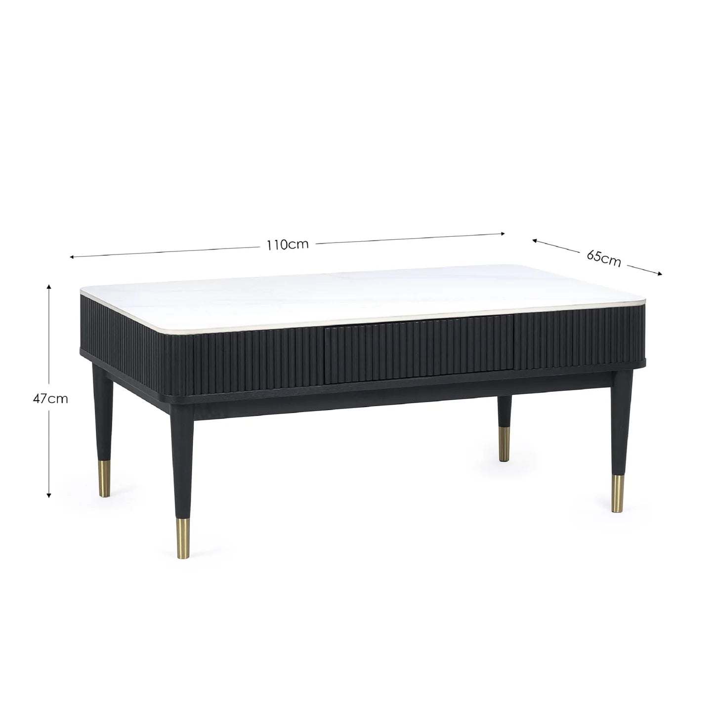 Julian Bowen Louis Coffee Table With 2 Drawers Size-Better Bed Company