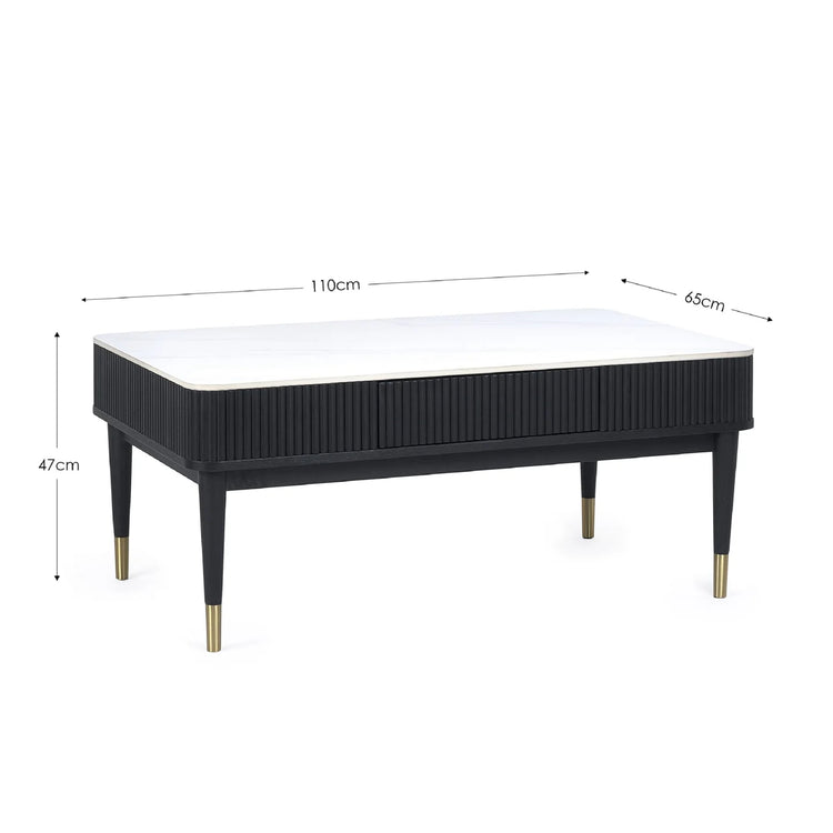 Julian Bowen Louis Coffee Table With 2 Drawers Size-Better Bed Company