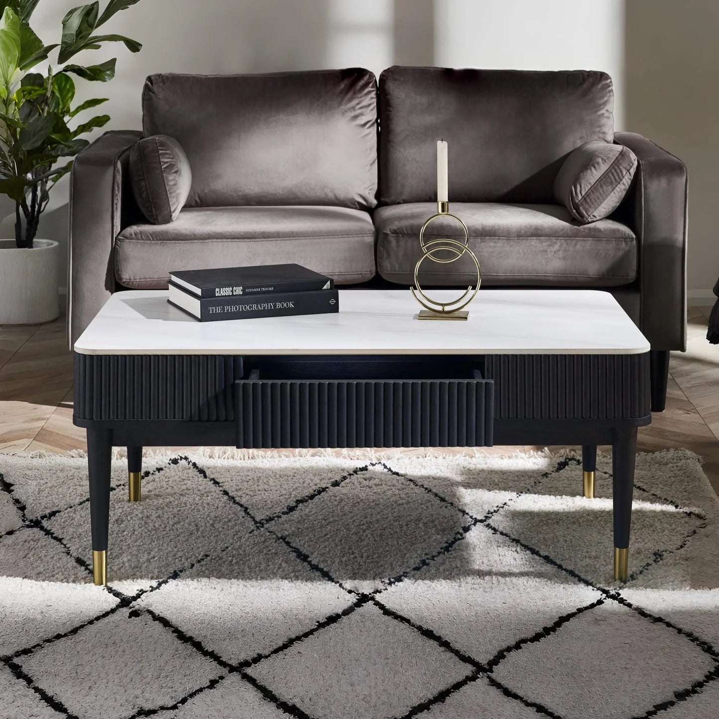 Julian Bowen Louis Coffee Table With 2 Drawers-Better Bed Company