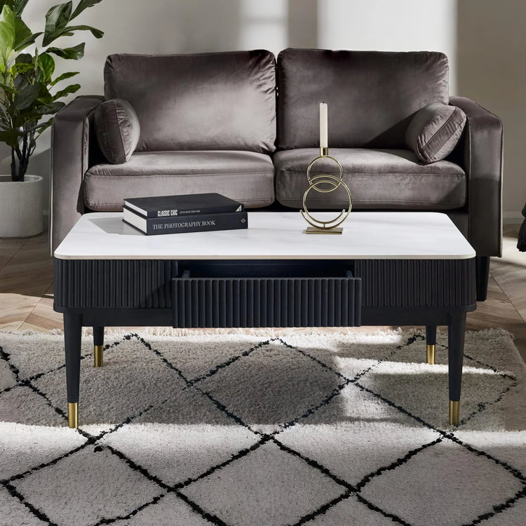 Julian Bowen Louis Coffee Table With 2 Drawers-Better Bed Company