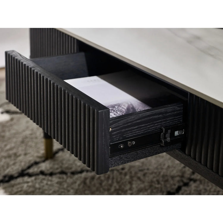 Julian Bowen Louis Coffee Table With 2 Drawers Runner-Better Bed Company