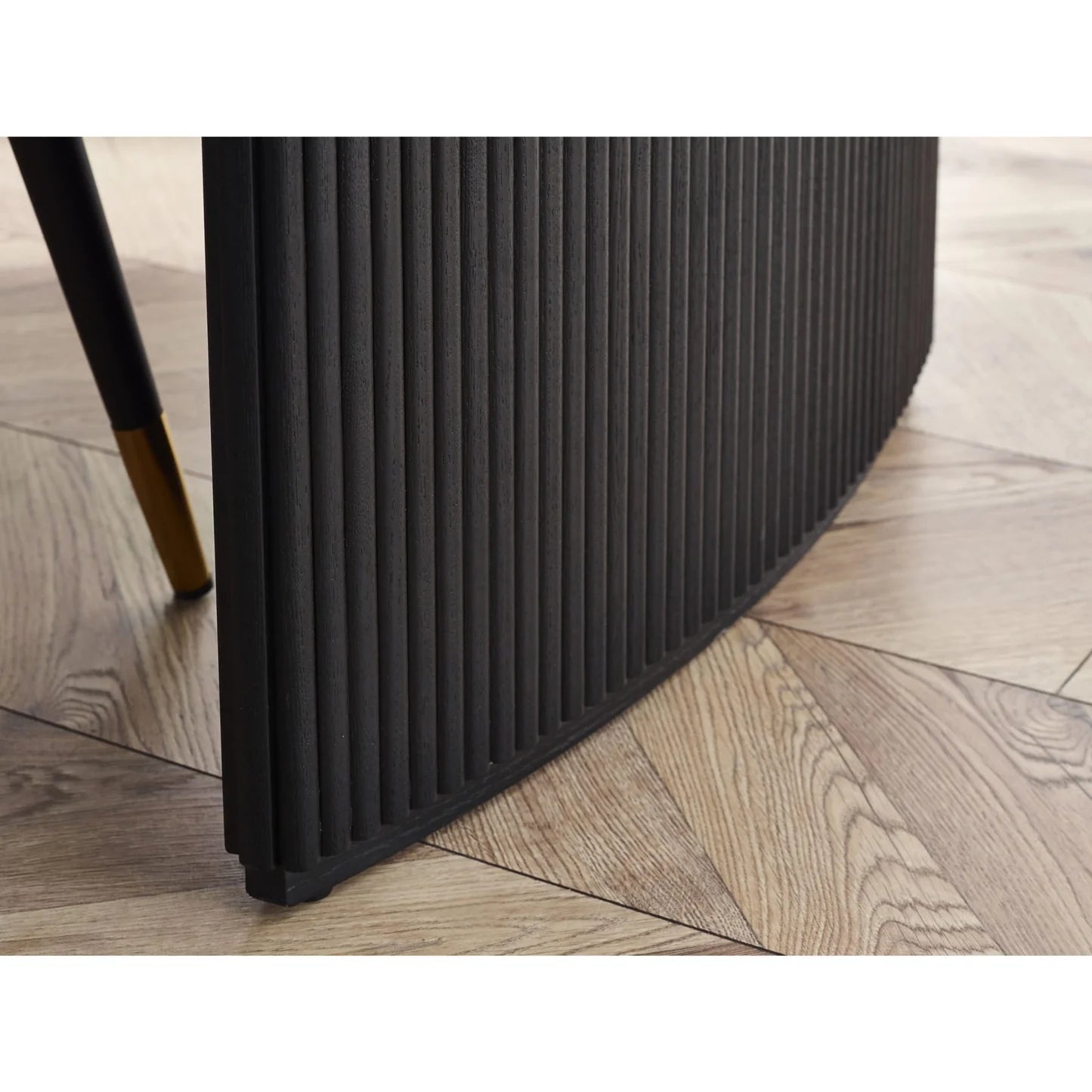 Julian Bowen Louis Extending Dining Table Flute Detail-Better Bed Company